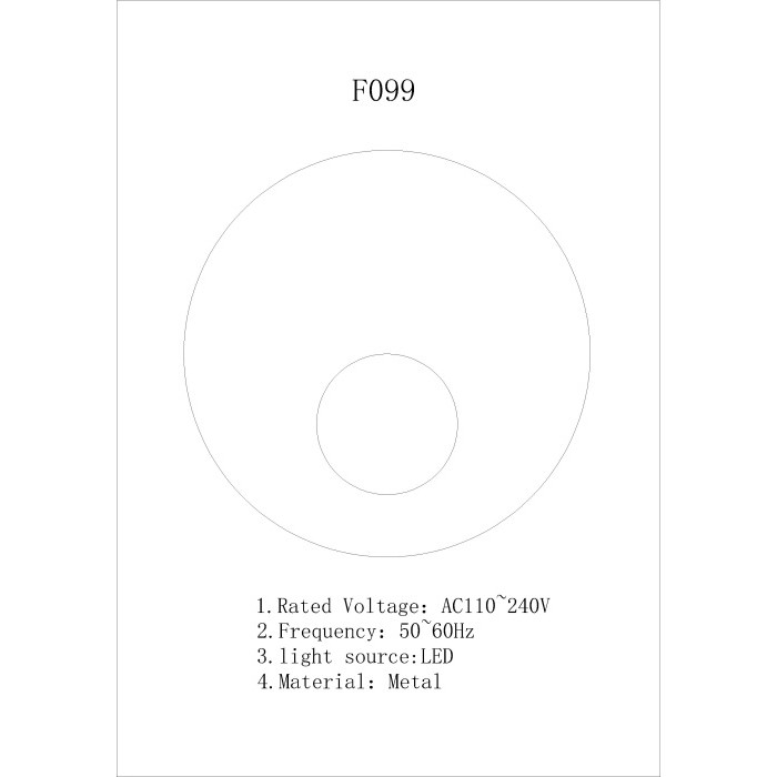 F099-9W-3000K WH-BK