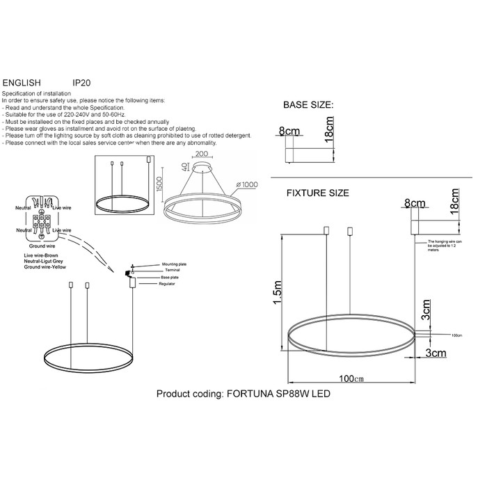 FORTUNA SP88W LED BLACK