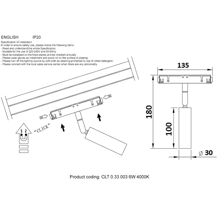CLT 0.33 003 6W WH 4000К