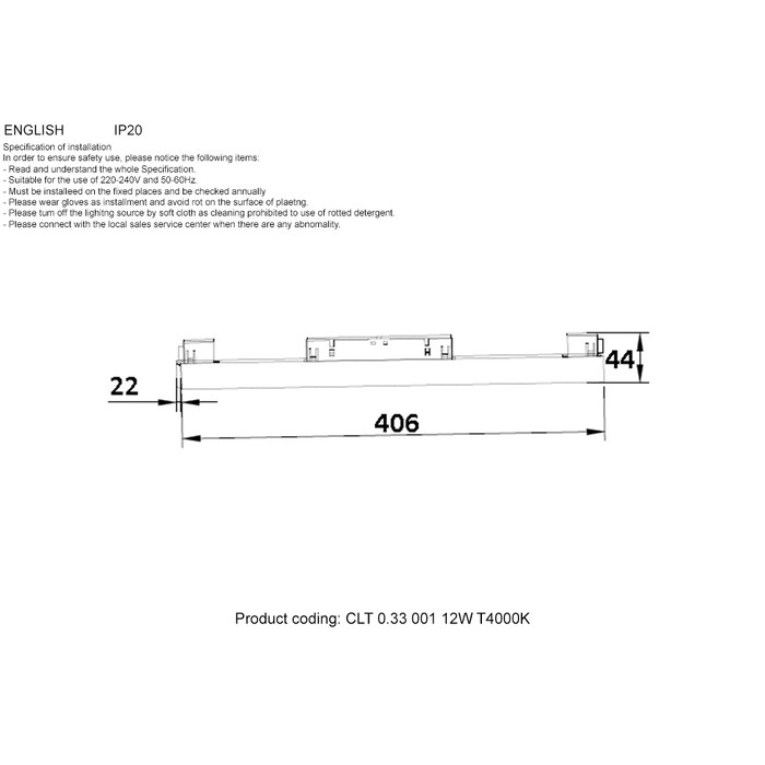 CLT 0.33 001 12W WH T4000K