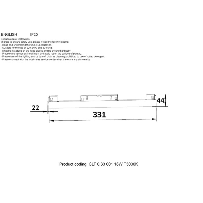 CLT 0.33 001 18W WH T4000K