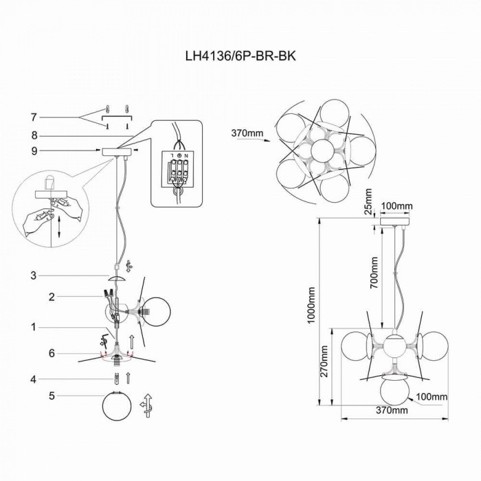LH4136/6P-BR-BK