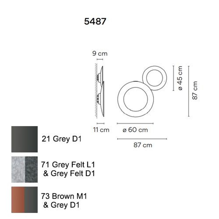 Puck Wall Art 5474 Grey Felt