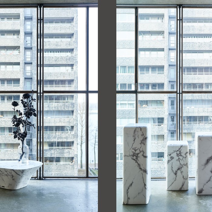 Pillar marble white S