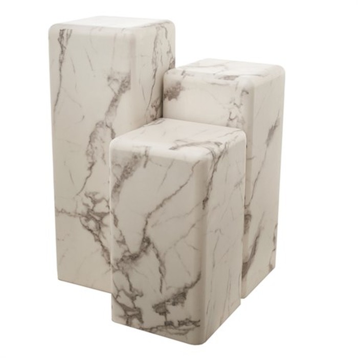 Pillar marble white S