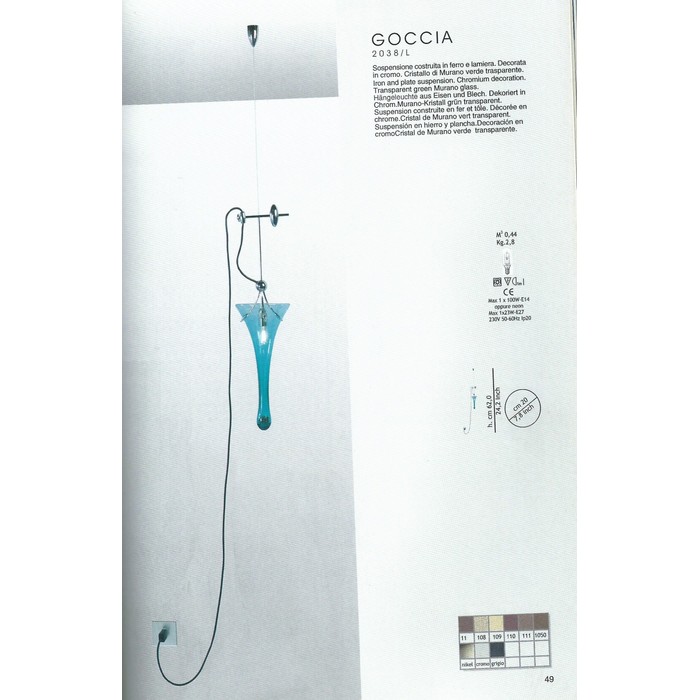 Goccia 2038/L Nickel