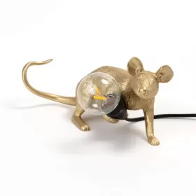Mouse Lamp Lyie Down Gold USB