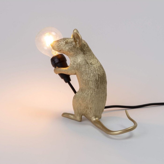 Mouse Lamp Sitting GOLD USB