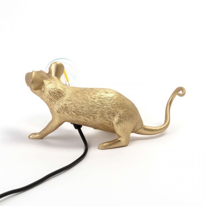 Mouse Lamp Lyie Down Gold USB