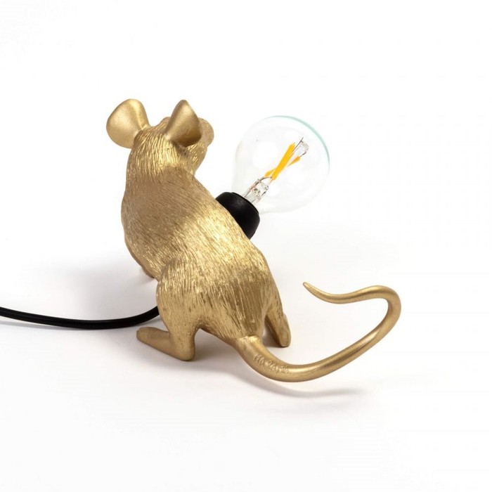 Mouse Lamp Lyie Down Gold USB