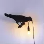 Bird Looking Right Black