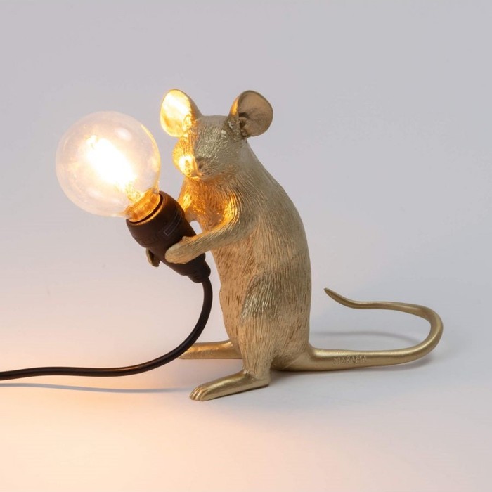 Mouse Lamp Sitting GOLD USB