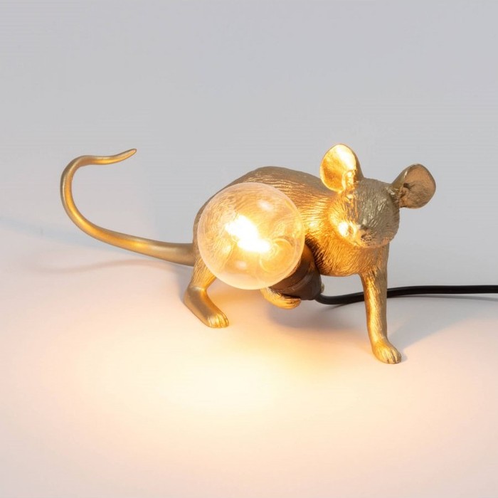 Mouse Lamp Lyie Down Gold USB