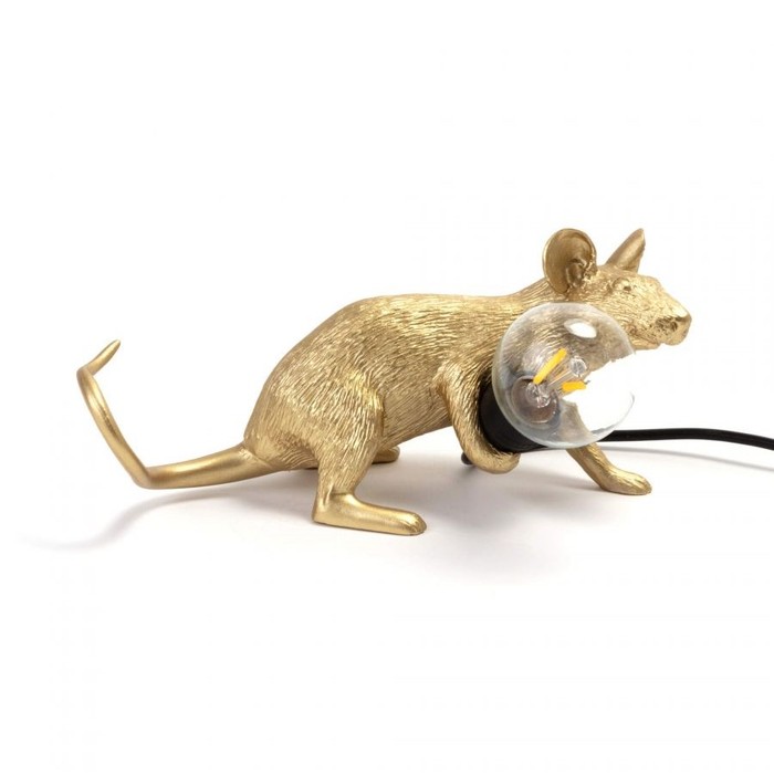 Mouse Lamp Lyie Down Gold USB