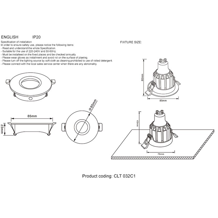 CLT 032C1 WH