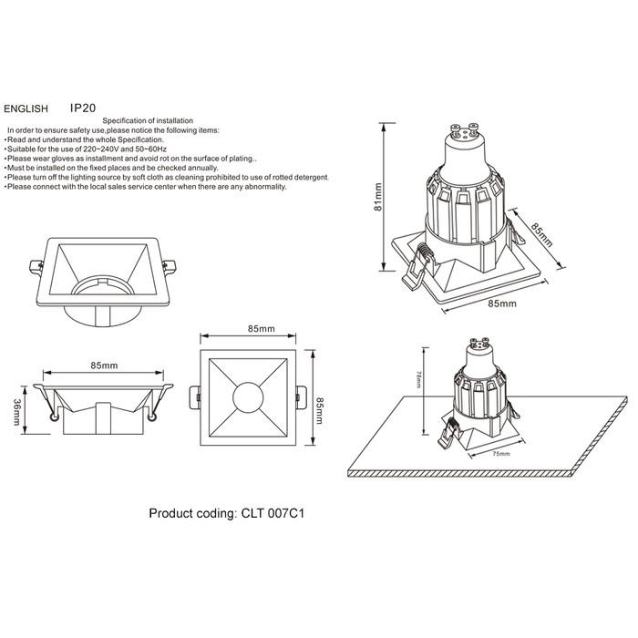 CLT 007C1 WH