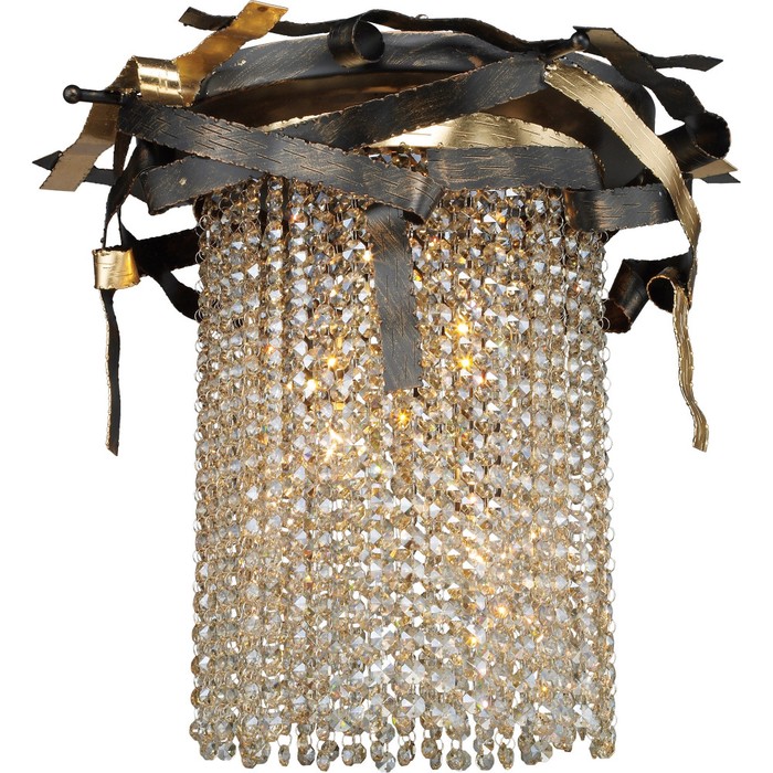 555-03-03 gold + black shampagne crystal