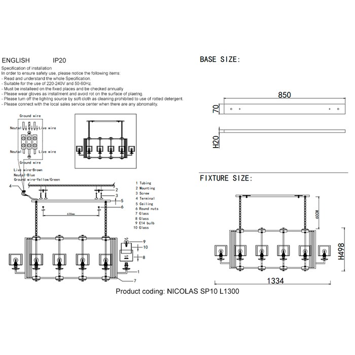 NICOLAS SP10 L1300 NICKEL/WHITE