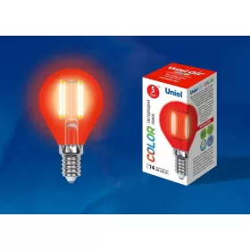 LED-G45-5W/RED/E14 GLA02RD картон