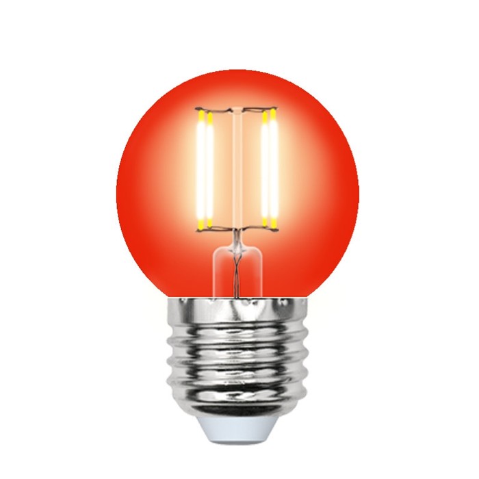 LED-G45-5W/RED/E27 GLA02RD картон