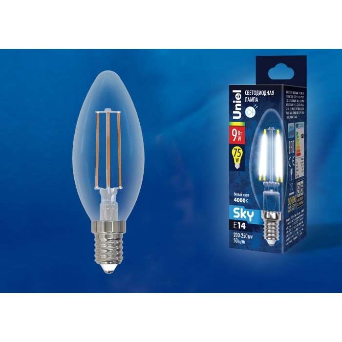 LED-C35-9W/4000K/E14/CL PLS02WH картон