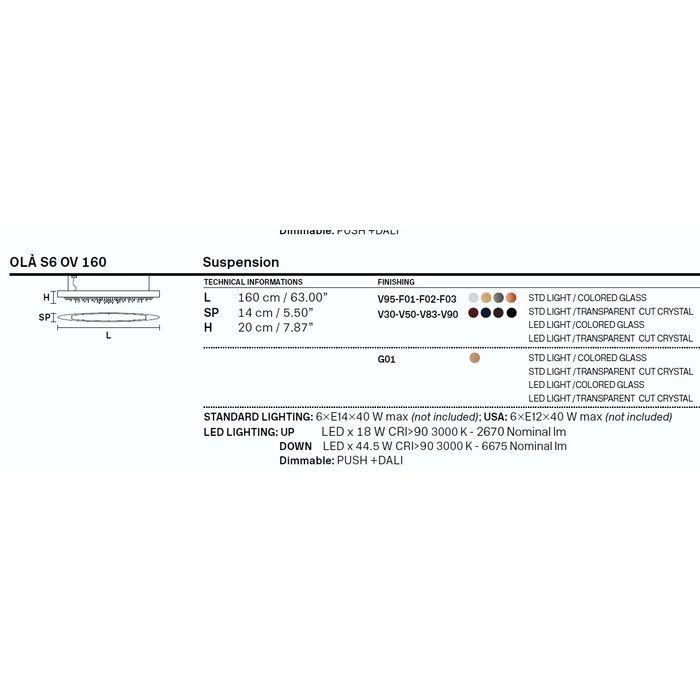 Ola S6 OV 160 Bronzo opaco