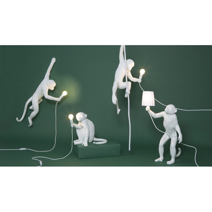 Monkey Lamp Outdoor Hanging Left