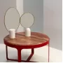 Oval marble white