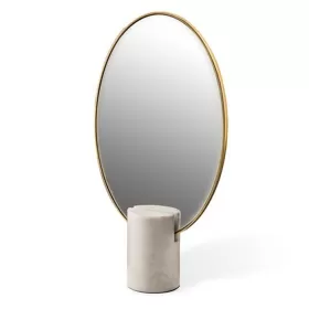 Oval marble white