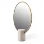 Oval marble white