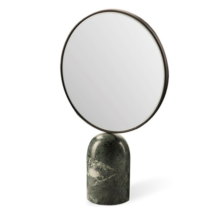 Round marble green