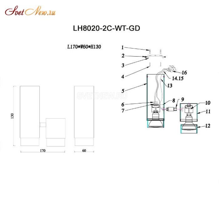 LH8020/2C-WT-GD