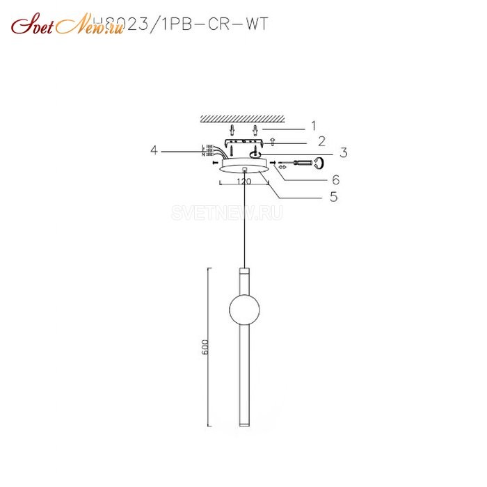 LH8023/1PB-CR-WT