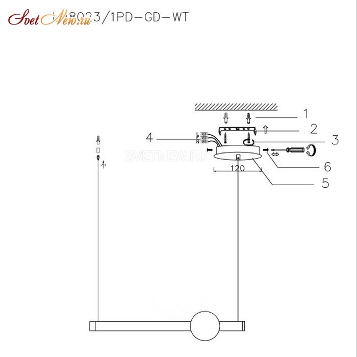 LH8023/1PD-GD-WT