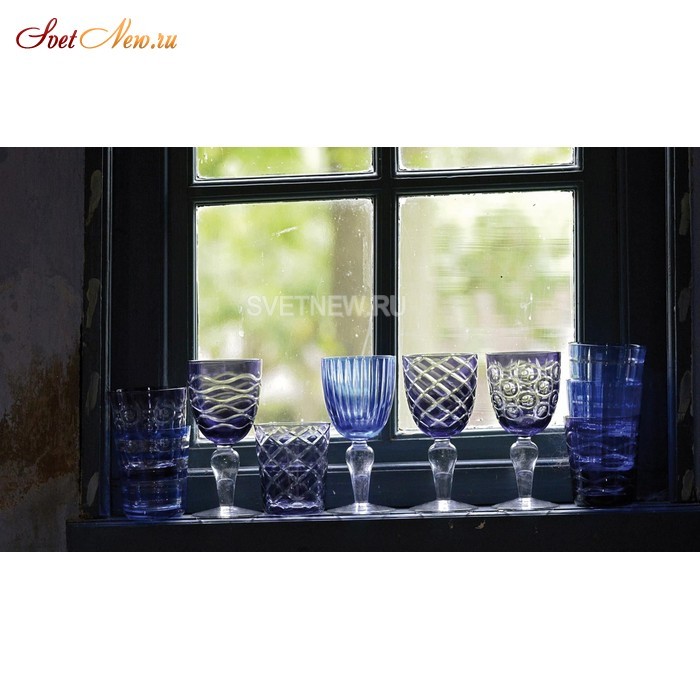Wine glass cobalt