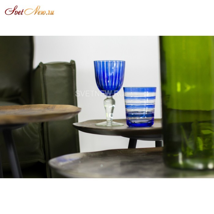 Wine glass cobalt
