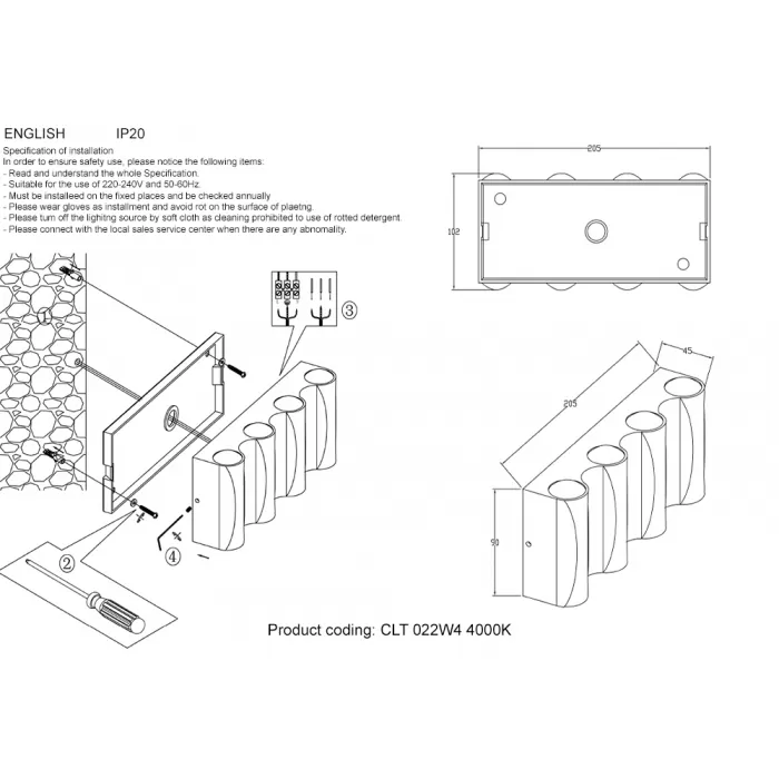 CLT 022W4 WH-GO 4000K