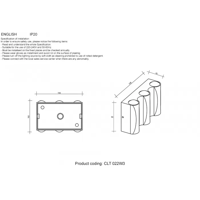 CLT 022W3 WH 4000K