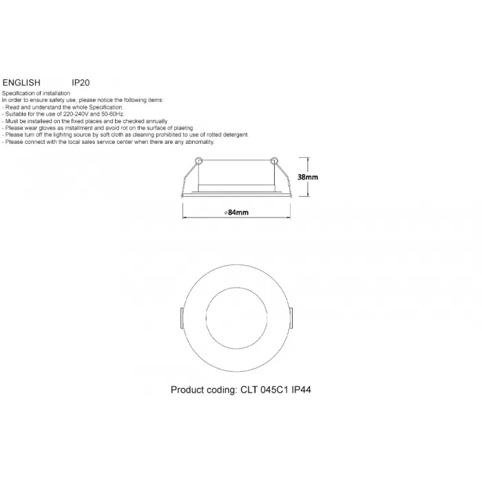 CLT 045C1 WH IP44