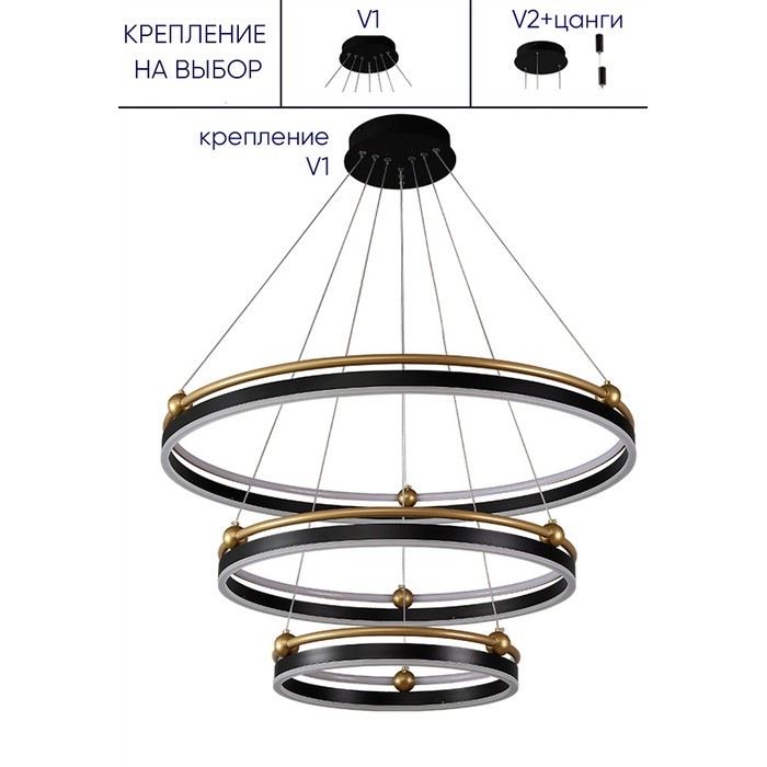 FERNANDO SP158W LED D400+600+800 BLACK/GOLD