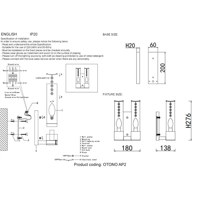 OTONO AP2 BRASS/TRANSPARENTE