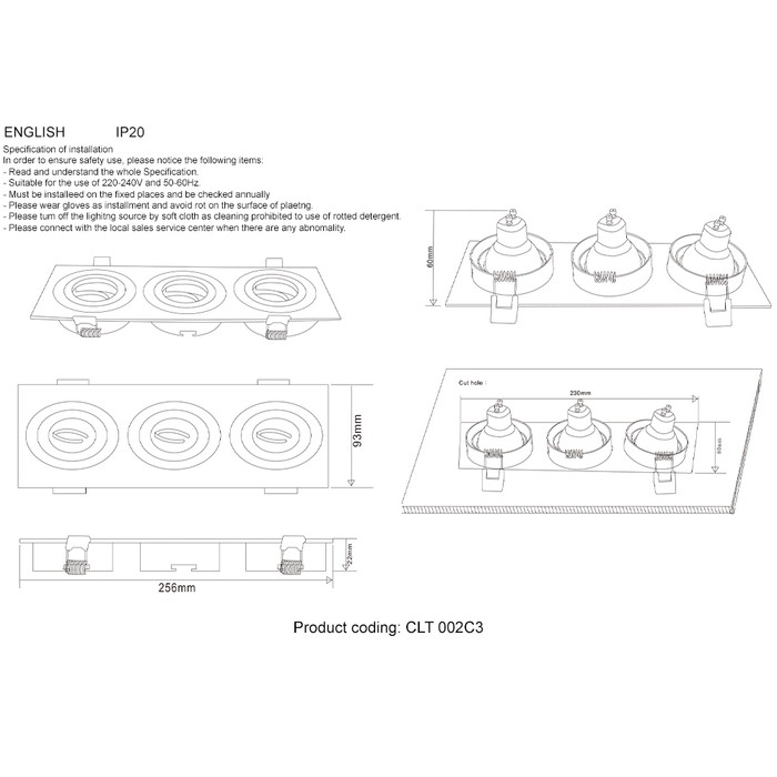 CLT 002C3 WH