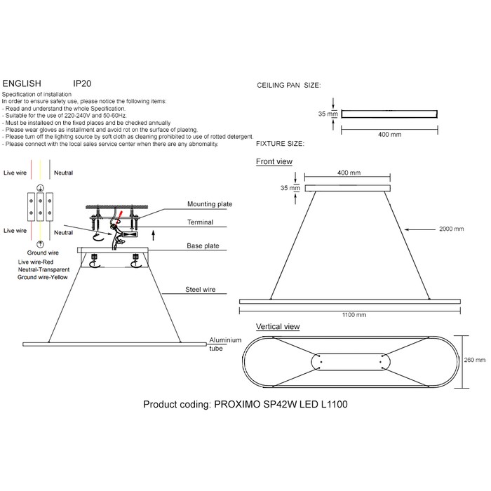 PROXIMO SP42W LED L1100 BLACK