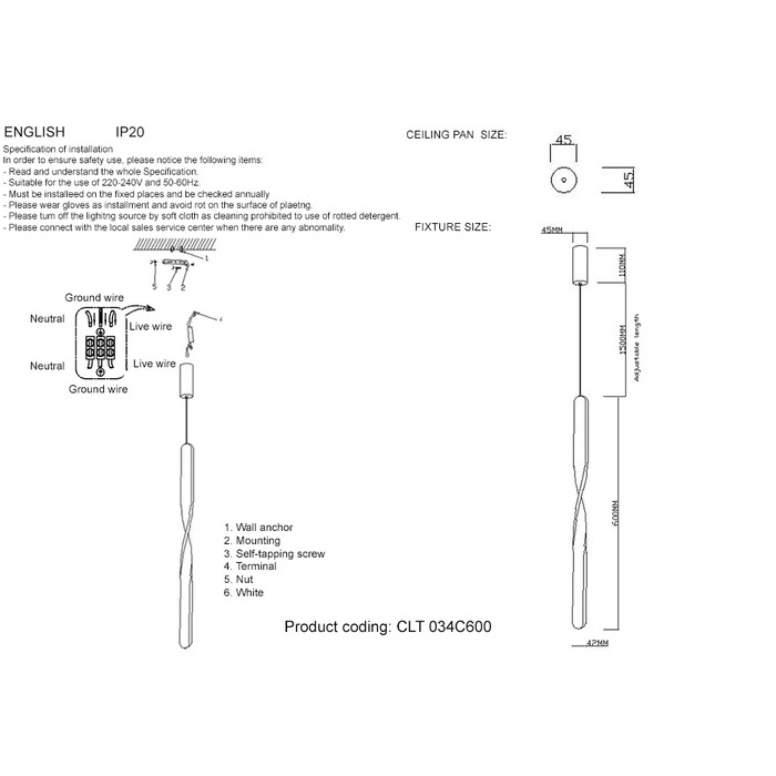 CLT 034C600 WH