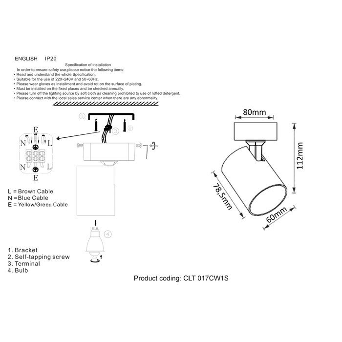 CLT 017CW1S BL-BZ