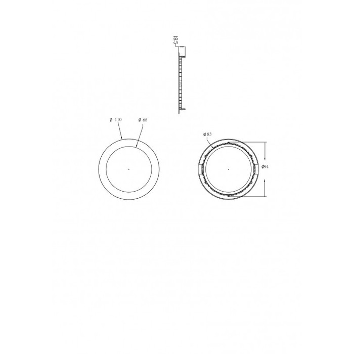 DL18451/4W White R Dim