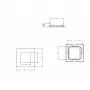 DL18451/4W White SQ Dim