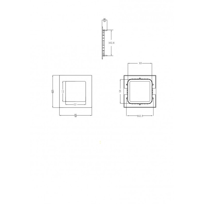 DL18452/6W White SQ Dim