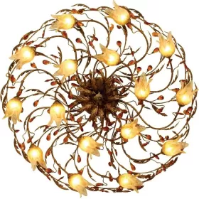 90327/16CA bronze G9 40W, amber crystal