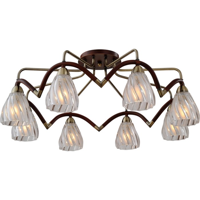 407-08-53ABW antique brass + walnut